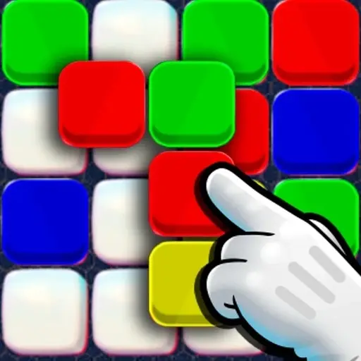 colorful puzzle blocks arranged in a game-style layout, clean and minimal design, SZ Games