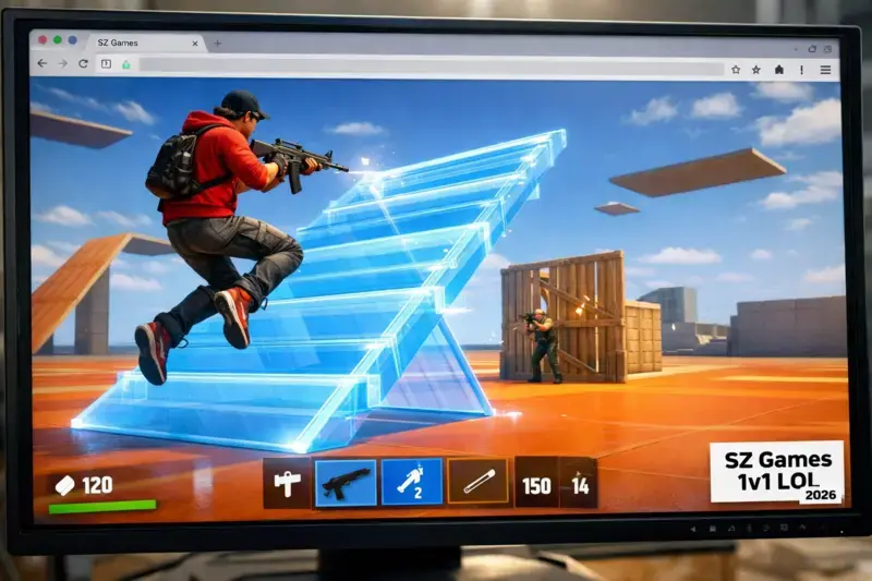 sz games 1v1 lol unblocked gameplay 2026 on SZ Games browser - fast building and shooting action